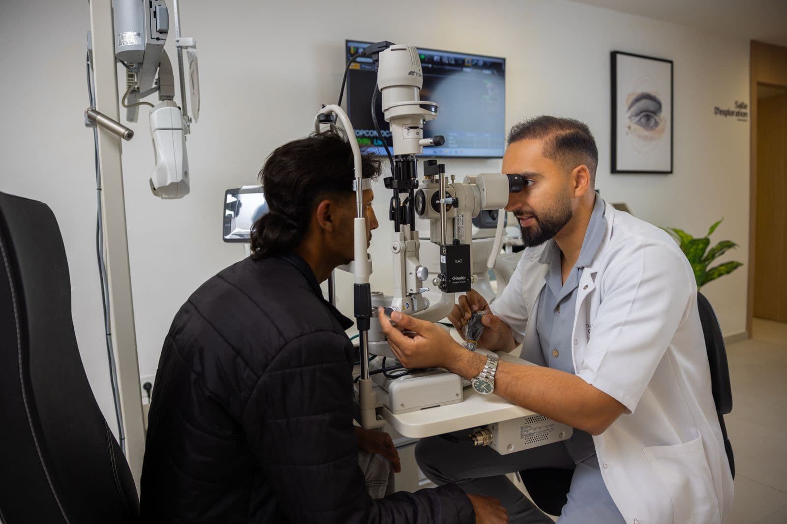 Doctor with patient